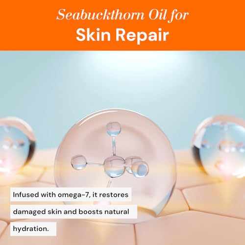 Image of Seabuckthorn Oil 30ml | Pure Cold-Pressed Seabuckthorn Oil for Glowing Skin, Anti-Ageing, Acne Care, Moisturising, Vitamin Rich Face & Hair Nourishment, Natural Repair