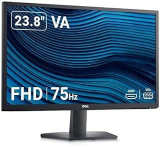 Dell SE2422H 24-Inch/60 cm FHD Monitor 1920X1080 Pixels @75Hz, VA Panel, 3-Yr Manufacturer Warranty, 16.7M Colours, Brightness 250 cd/m², Contrast Ratio 3000:1, HDMI & VGA, Tilt Adjust, AMD FreeSync