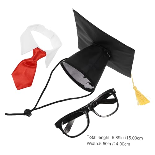 Set Disfraz Graduación para Perros con Sombrero y Corbata miniatura 2