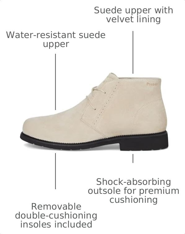 Propét Womens Harlee Boot Taupe 12 XX-Wide by Propét - Used condition - Image 3