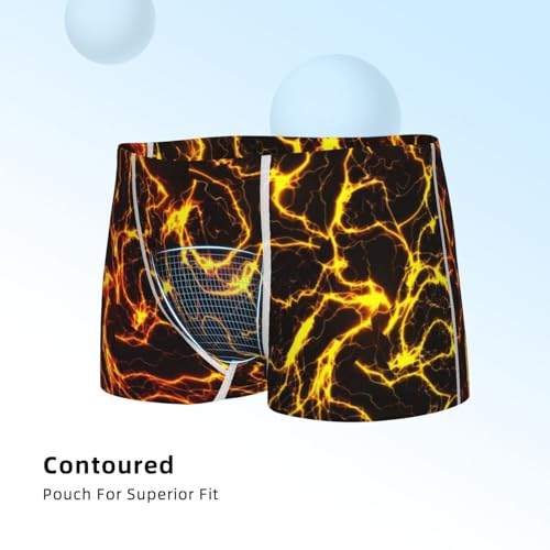 Boys' Cotton Boxer Brief Soft Underwear-Orange Lightning4