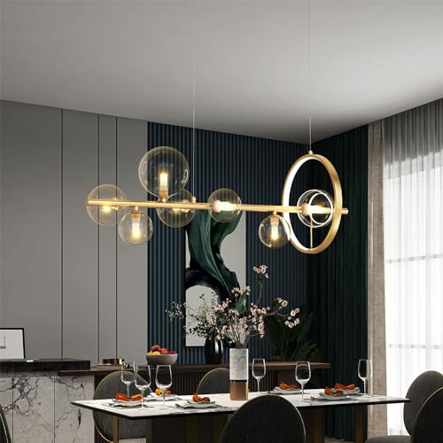 Lustre à Bande Moderne Anti-Éblouissement - Ajustez la Hauteur de Votre Éclairage