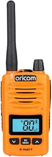Oricom DTX600 Waterproof IP67 5 Watt Handheld UHF CB Radio Orange - 80 Channels, Duplex, Die-Cast Metal Chassis, Switchable RF Power, Waterproof Dust IP67, Signal Monitoring, Triple Watch