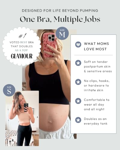 Image of Larken Hands Free Pumping Bra for Breastfeeding | Breast Pump - Maternity Bras for Pregnancy, Pumping & Nursing Bra in One