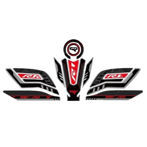 Stickers Réservoir Traction Pads pour YZF R1 R1M 2015-2023 Protections Rouges