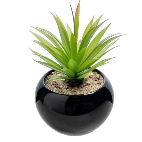 MyGift-Mini-Assorted-Artificial-Succulents-in-Round-Black-Ceramic-Pots-Mixed-Realistic-Indoor-House-Plants-Set-of-3
