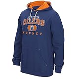 reebok hockey shop fällt etwas größer aus Edmonton Oilers Reebok NHL Men\'s Playbook Hooded Sweatshirt