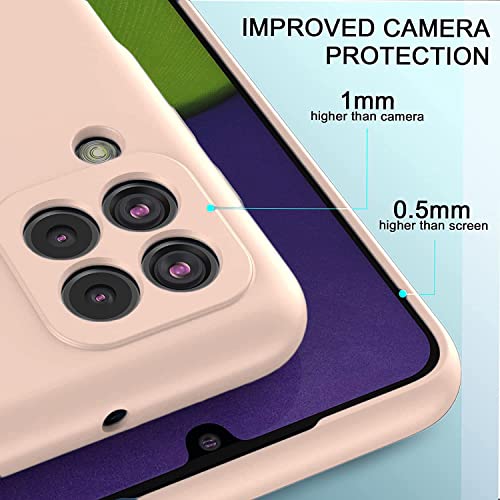 Image of DIZORO Liquid Silicone Case with Microfiber Coushioning Compatible for Samsung Galaxy A12 /M12 /F12 Pink