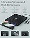 PeroBuno External CD DVD Drive, USB 3.0 Type-C Optical Drive, 0.5-inch Ultra-Slim Portable DVD CD ROM Disc Player Reader Writer Rewriter Burner Recorder for Laptop PC MacBook Windows Linux Mac OS