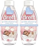 Dreft Baby Gentle Cleansing Fabric Rinse,48 fl oz,Dermatologist Tested on Sensitive Skin,Odor Remover,(Pack of 2)