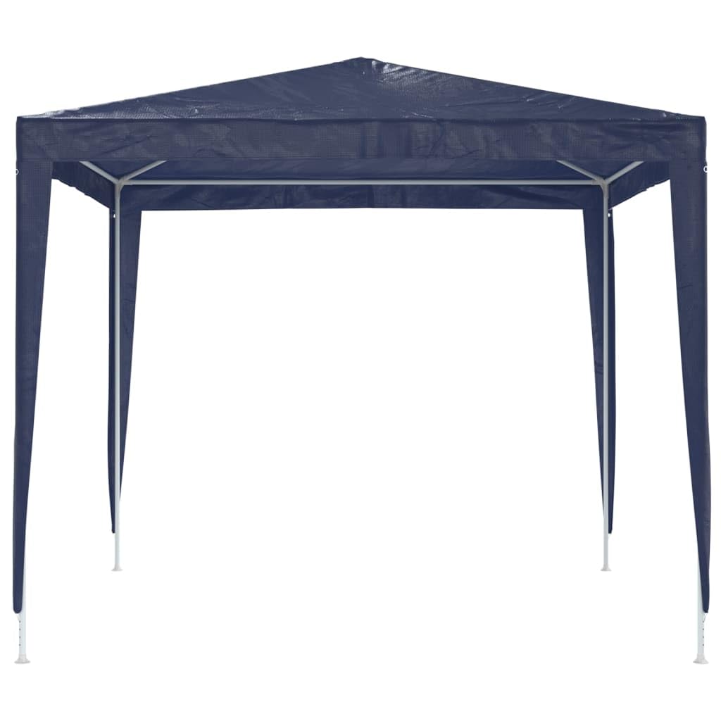 Gazebo per feste, 2,5 x 2,5 m, blu, gazebo da giardino in ferro e PE | Robusto gazebo da giardino per ore piacevoli in giardino o sulla terrazza durante feste ed eventi.