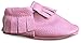 Lucky Love Baby Moccasins, Genuine Leather Pink Size 2 M US Infant