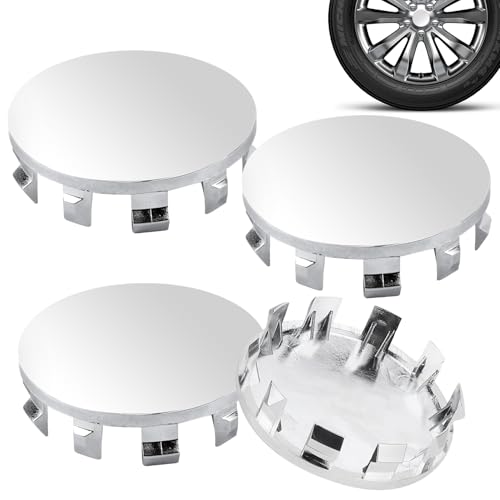 Tapas De Rueda De Centro Tapas para Llantas Diámetro Exterior Tapas Centrales Llantas ABS Tapacubos Centro Rueda Universal para Centro De Rueda Accesorios para Coche 4Pcs (Plateado, 56mm)