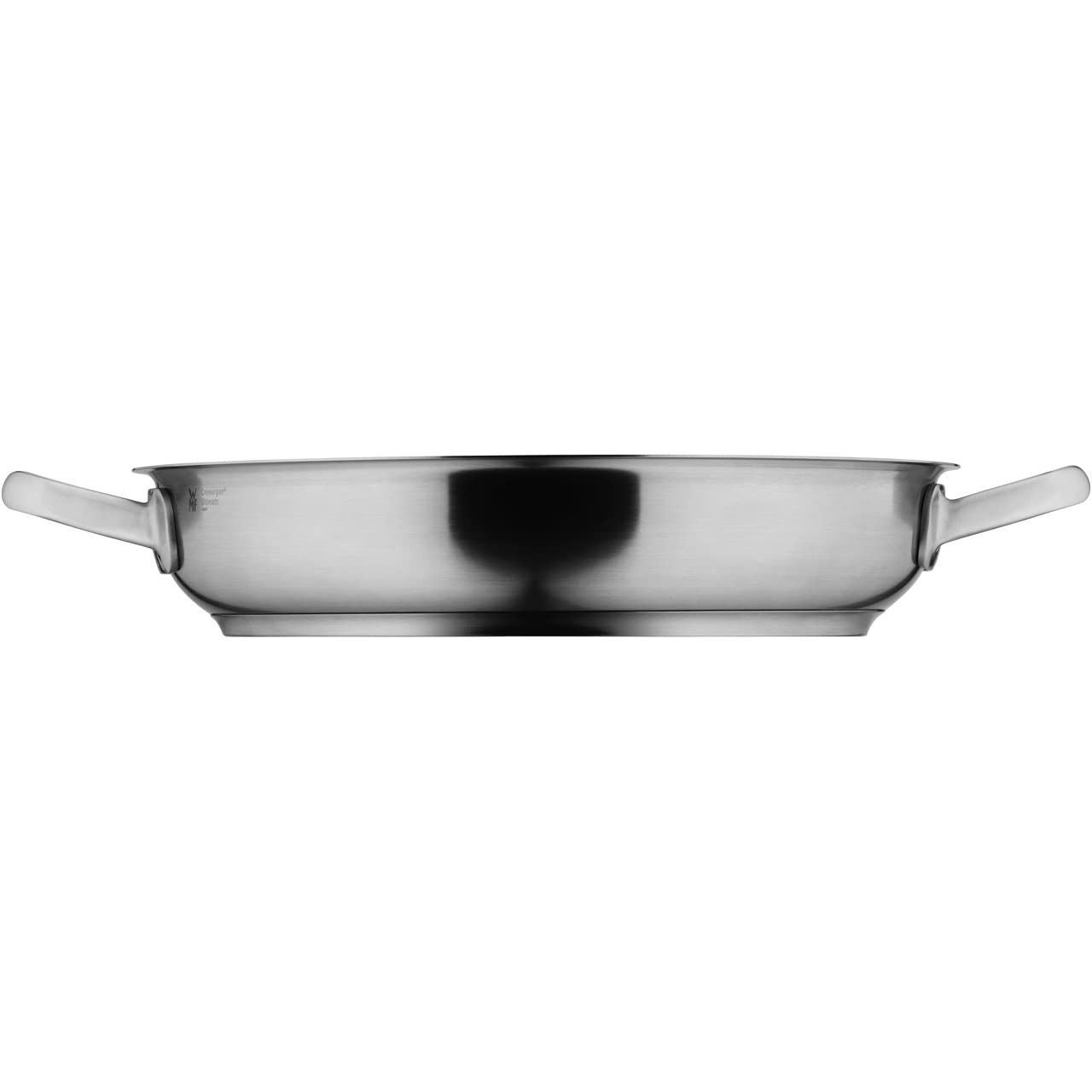 WMF Ultimate - Sartén de acero inoxidable (28 cm, sin revestimiento, base plana, inducción, acero inoxidable Cromargan pulido, apta para horno, apta para lavavajillas