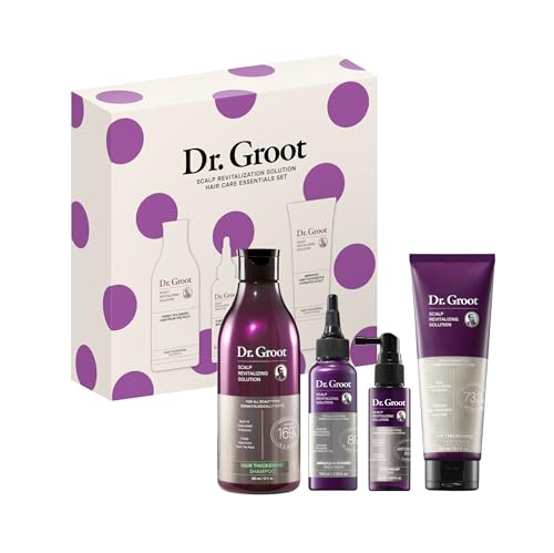 Dr. Groot Hair Essentials Set for Hair Loss, Thinning Hair, Hair Repair and Growth with Biotin and Rosemary, Clinically Tested, Scalp Treatment