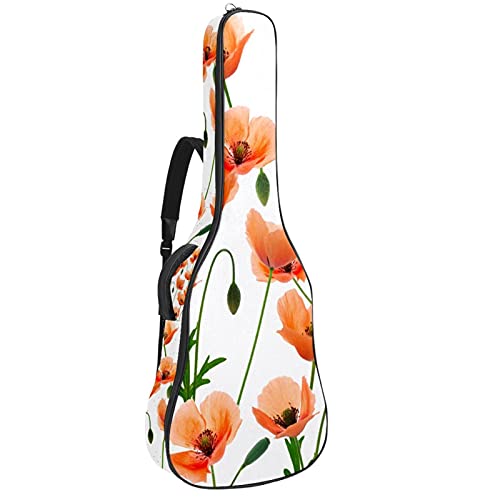 Housse guitare électrique et classique imperméable orange contre l'humidité