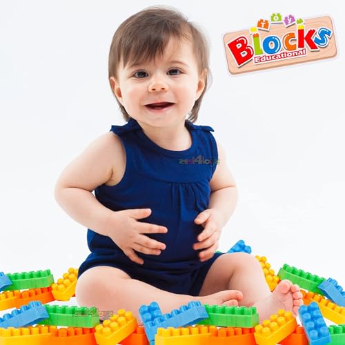 Image of Zest 4 Toyz Building Blocks for Kids 73 Pieces Construction Toy Puzzle Game Creative Building Set Educational Learning Activity Blocks Brain Development Toy for Boys Girls 3+ Years