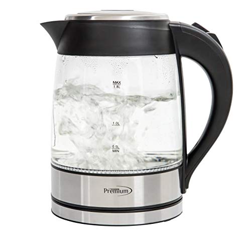 Tetera eléctrica de vidrio Premium 2 Qt miniatura 1