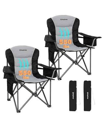 KingCamp Oversized Camping Folding Chair, Heavy Duty 450 LBS...