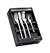 Eme Posaterie Black - Set di Posate da Tavola in acciaio inox 18/0, Nichel Free, per 6 persone, 24 pezzi