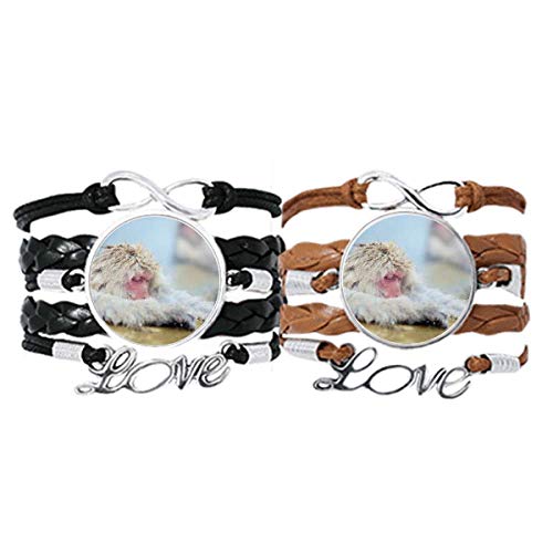 Bracelet en cuir authentique avec motif singe artistique par DIYthinker