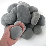 Quibbay 5 lbs Mexican Beach Pebbles, 2-3 Inch Decorative River Rocks for Fish Tank Aquarium Fountain, Decorative Pebbles for Garden Landscaping, Home Décor, Outdoor Paving Walkways Pathways Backyard