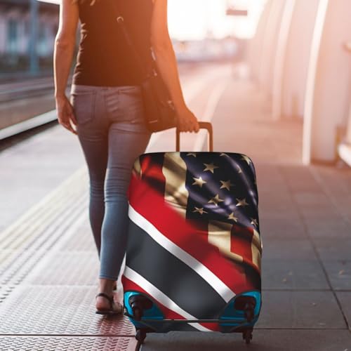 Travel Luggage Cover Vintage Trinidad And Tobago Flag Fashion Washable Baggage Suitcase Protector Fit For Luggage Medium 7