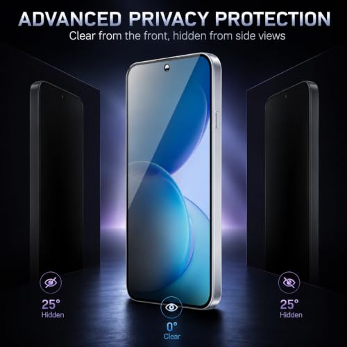 Image of FIRST MART Privacy Tempered Glass for Oppo Reno 16 | Anti-Spy Screen Protector, Edge-to-Edge 9H Scratch Protection, Case-Friendly, Bubble-Free | Pack of 1