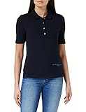 Maschinenwaschbar Tommy Hilfiger Damen Poloshirt Kurzarm Slim Fit, Blau (Desert Sky), M
