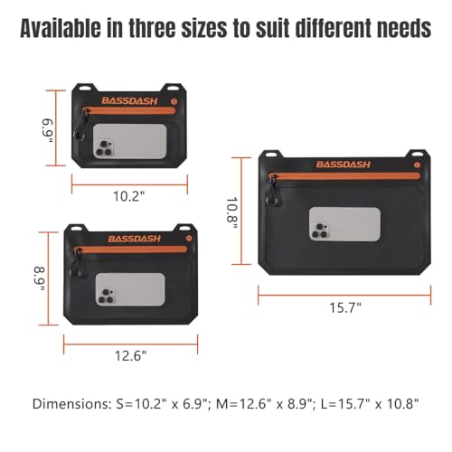 BASSDASH 2-Pack Bolsa de Pesca TPU Resistente con Cierre a Prueba de Agua para Carnadas Blandas, Herramientas y Accesorios miniatura 4