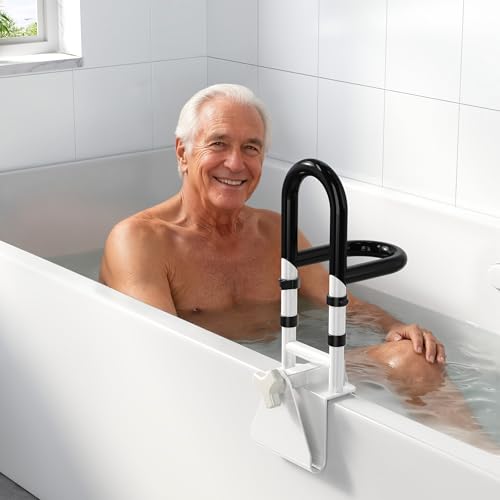 Adjustable Bathtub Safety Rail with Double Grip, 14–18 Inch Height Shower Grab Bar for Seniors, Elderly & Disabled, Non-Slip Tub Side Bar Clamp for Bathroom Support - Image 5