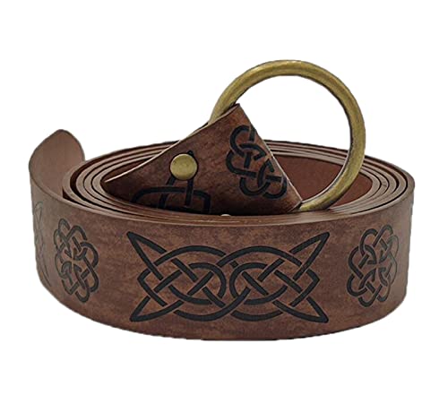 each women Cinturón de Caballero Celta Medieval Cinturones de Anillo de Cosplay Retro Cinturón Vikingo de Cuero Retro renacentista Cover