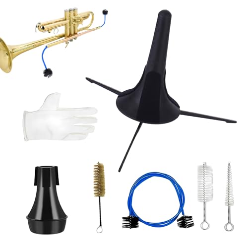 Kit d'entretien pour trompette en laiton avec brosses de nettoyage pour étudiants et débutants