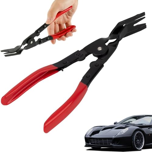 Automotive Panel Clip Removal Pliers Alloy Steel Trim Fastener Remover Damage-Free Push Pin Plier for Car Door Panel/Upholstery/Headlight Universal Car Repair Tool (1PC)