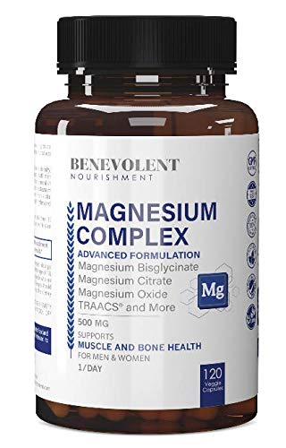 Magnesium Complex 500mg - Magnesium Citrate, Oxide, Taurate, Bisglycinate Chelate TRAACS - Max