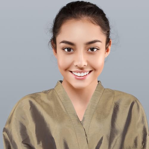 iplusmile Capa para Cliente de Barbería Bata para Peluquería Bata de Salón Reutilizable Ligera Cuello Capa para Cuidado del Cabello para Salón de Belleza Corte y Teñido miniatura 5