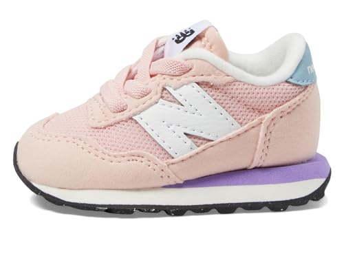 New Balance Kids 237 Bungee Sneaker, PINK/VIOLET CRUSH, 8 M Toddler (1-4 Years)4