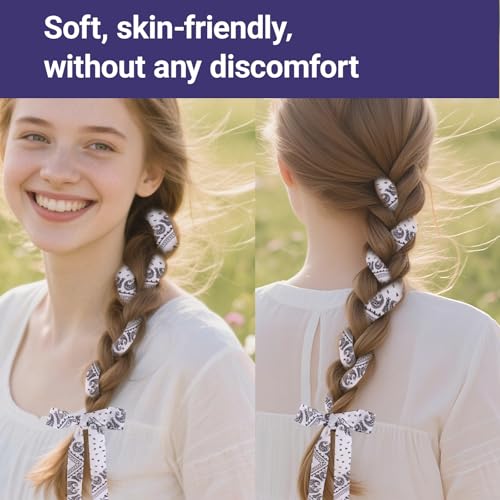 CAVETEE Satin Head Scarf for Women, Fashion Scarves - Long Neckerchief for Women Bag Hair Accessories4