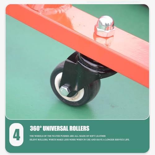 Varredor de rodo para quadra de tênis, removedor de água de piso resistente com rodas, rodo de super