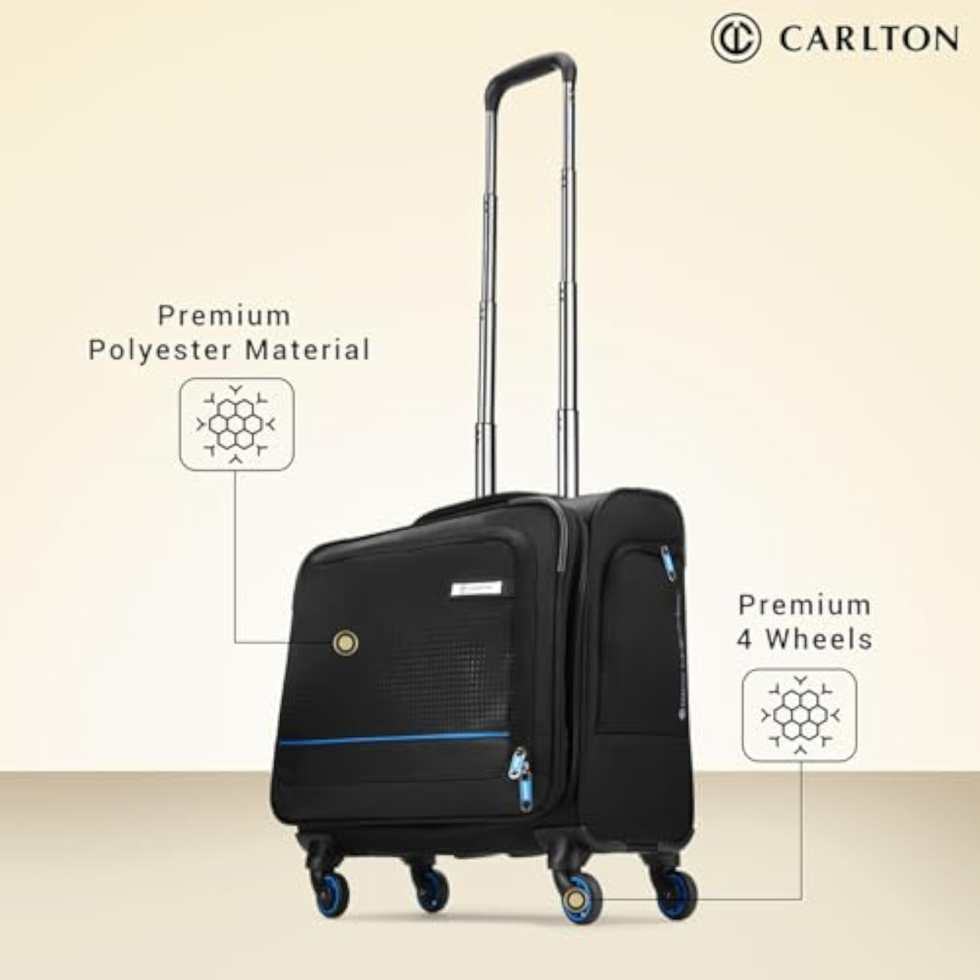 West End 59 Ltrs Black Laptop Trolley Backpack