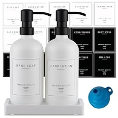 White Bottle/Black Pump + Tray + Funnel