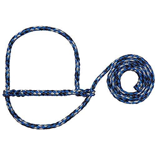 Weaver Livestock Poly Rope Sheep Halter Modern Style Braid Sheep and Goat Rope Halter Adjustable Lamb Halter Lead Livestock Sheep Showing Supplies