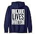 Blue Lives Matter Thin Blue Line Apoyo a los oficiales de policía LEO Sudadera con Capucha