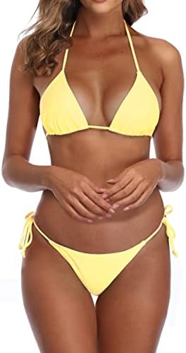 SHERRYLO Thong Bikini Swimsuit for Women Brazilian String Bikinis Thongs Bottom Triangle Top Bathing Suits Sexy Swimsuits