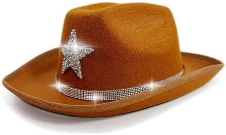 Chapeau de cowboy/cowgirl occidental à large bord, style pince frontale, personn Chapeau de cowboy/cowgirl occidental à large bord, style pince frontale, personn