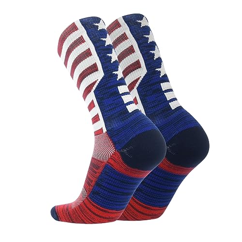 TCK Old Glory USA American Flag Crew Socks Basketball Football Softball Lacrosse2
