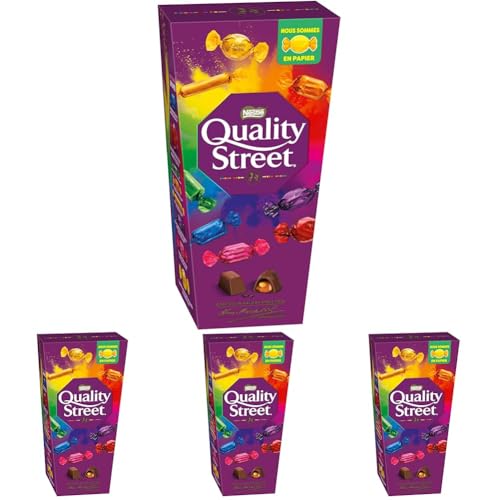 Quality Street - Assortiment Bonbons Chocolat et Caramel - Ballotin 265g (Lot de 4)