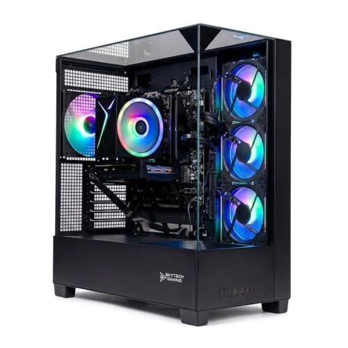 Image of Skytech Gaming Shadow 5 Gaming PC, Intel i5 14400F 2.5GHz, NVIDIA RTX 5060 Ti 8GB VRAM, 1TB NVMe SSD, 16GB DDR4 RAM 3200, 750W Gold PSU, Wi-Fi 5, Windows 11, Desktop