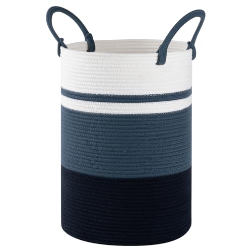 Image of SIXDOVE Laundry Basket, Laundry Hamper, Baby Nursery Hamper, Foldable Laundry Hamper with Handles, Storage Blanket Clothes Toys in Bedroom, Living Room-13.8 "L * 19.7 "H-Gradient Blue