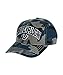 True Religion Men's Camo Varsity Logo Baseball Cap Sports Strapback Hat, Blue, Gray, One Size